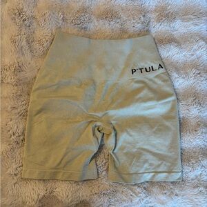 P'tula Mint Green High-Waisted Shorts